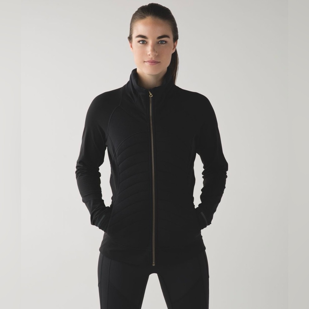 Lululemon Athletica Fleece Out Jacket with Gold Zipper